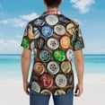 thumbnail image 6 of Fotbe Beer Caps Hawaiian Shirt For Men Unisex Summer Beach Casual Short Sleeve Cotton Linen Button Down Shirts-X-Large, 6 of 9