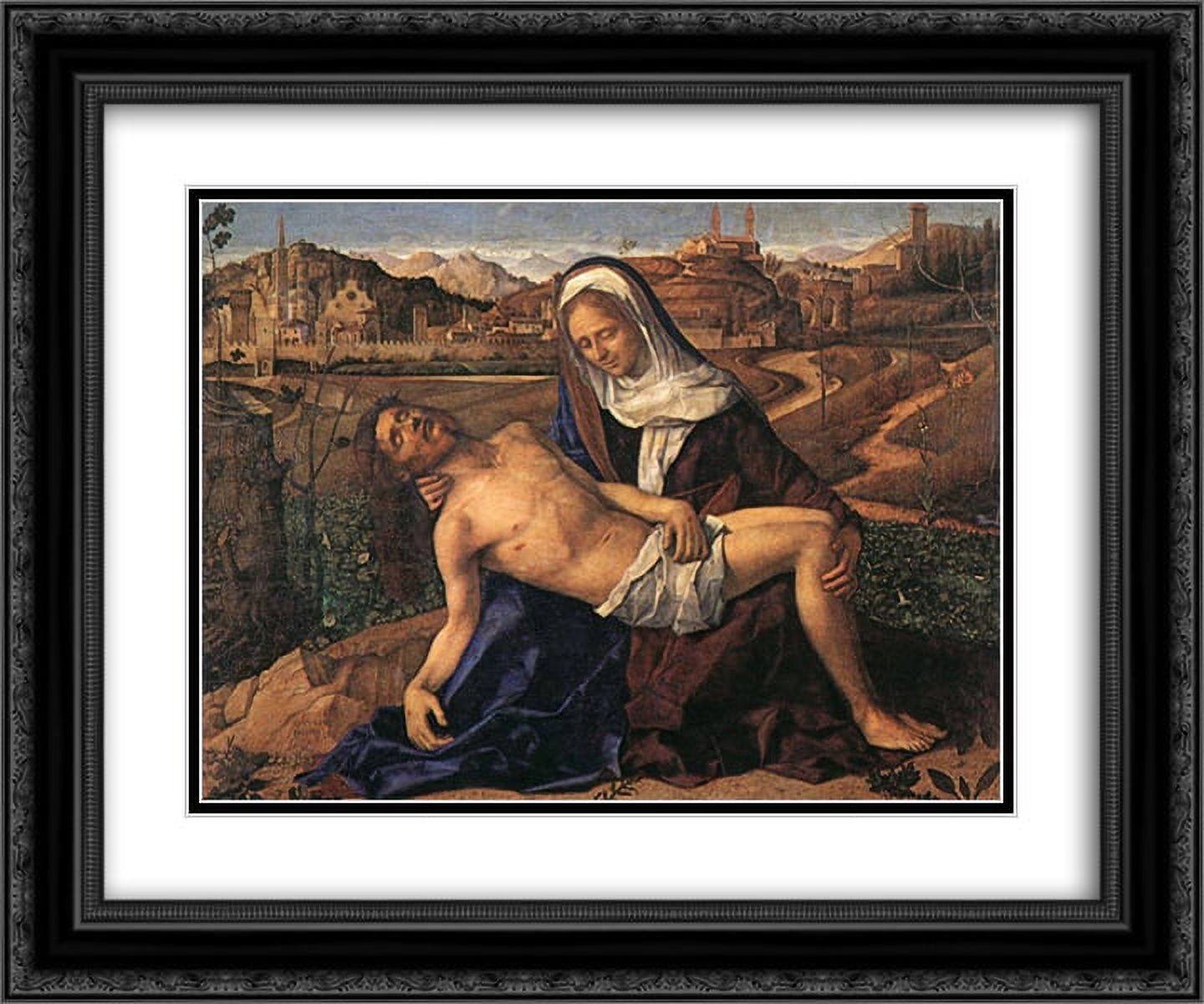 Silverwood I 2x Matted 24x16 Black Ornate Framed Art Print by
