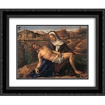 Giovanni Bellini 2x Matted 24x20 Black Ornate Framed Art Print 'Pieta'
