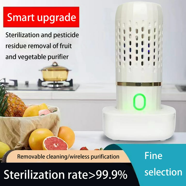 Cheers.US 4400mAh Portable Capsule Shape Fruit Vegetable Washing Machine,  USB Wireless Fruit Vegetable cleaner device, Food Purifier for Cleaning  Fruits and Vegetables, Rice, Meat 