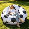 thumbnail image 1 of Sofá hinchable, silla hinchable de fútbol con bomba incorporada para noches de juegos y acampada, asiento lounge de PVC, sofá hinchable portátil interior exterior, 1 of 6