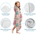 thumbnail image 7 of Princess Dress Castle Pattern Hooded Bath Towel，60"x35" for Ages 3 To 12 Kids, Quick Dry Lightweight Soft Microfiber Hood Beach Towel Cover Up for Kids, 7 of 7