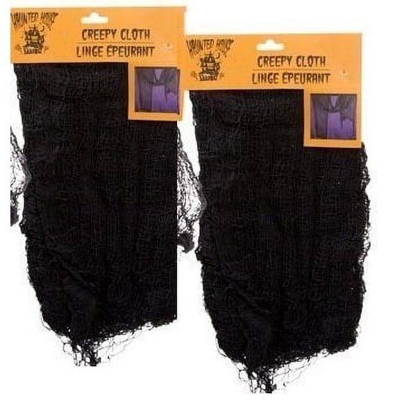 Black Creepy Cloth 30" X 72" - Set of 2 - Creepy Spooky Halloween Decorations