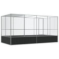 thumbnail image 5 of vidaXL Aviary with Extension Silver 164.6"x81.5"x83.5" Steel, 5 of 7
