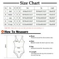 thumbnail image 3 of Black and Friday Clothing Sales Idoravan Women's Slimming Long Leg Bodysuit,Women's Summer Casual Sexy V-neck Jumpsuit Waistband Slimming Jumpsuit Brown M, 3 of 6