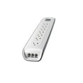 thumbnail image 3 of Belkin 7-Outlet AV Power Strip Surge Protector with 12-Foot Power Cord and Telephone Protection, 2000 Joules (BV107200-12),White, 3 of 4