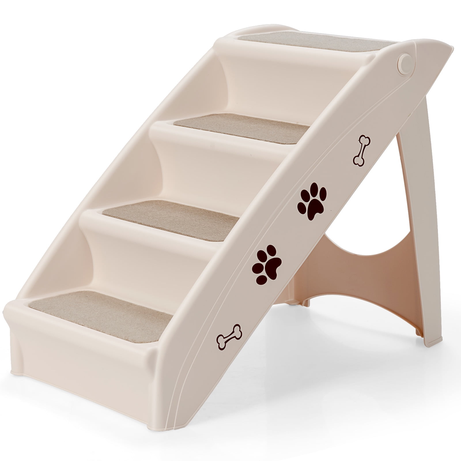 jaspenybow Pet Stairs Pet Steps/Stairs Dog Stairs to get on High Bed for Cat and Pet Pet Dog Stair Climbing Ladder Sponge Steps High Cat Dog Climb Ladder Steps at Home or Portable Travel
