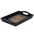 thumbnail image 3 of Benzara BM123965 Plateau de Service en Bois Fait Main, Marron, 3 of 5