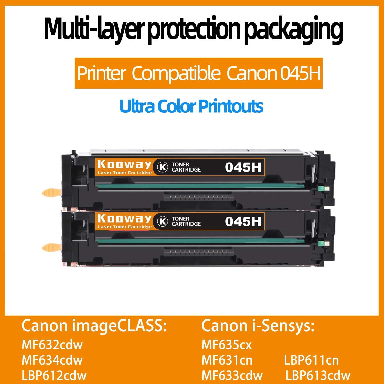 kooway Compatible 045 045H Black Toner 