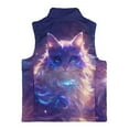 thumbnail image 5 of Pzuqiu Galaxy Cat Kids Sleeveless Vests 2T Versatile Full Zip Fall Winter Warm Outerwear With Pockets Stretchy Fall Outfits Fashion Clothing Wind Proof Soft for Daily Life, 5 of 7