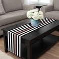 thumbnail image 4 of American Flag Table Runner 60 Inches Long, Black White Striped Star with Red Lines Kitchen Coffee Dining Table Decoration for Home Party Birthday Wedding Home Decor 13x60 Inches, 4 of 8