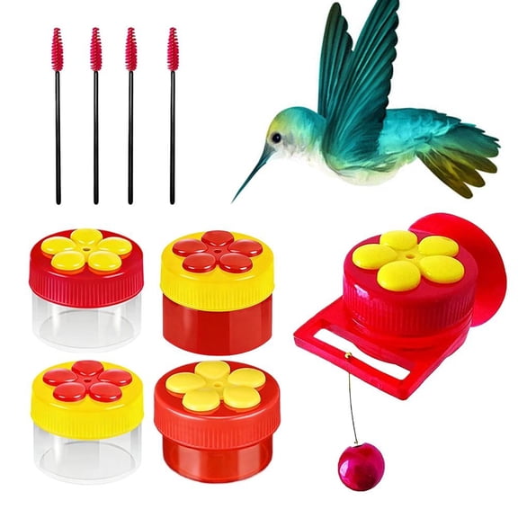 Handheld Hummingbird Feeders with Window Mount Suction Cup, New Upgraded Small Glass Hummingbird Feeder for Outdoors, Mini Window Humming Birds Feeders