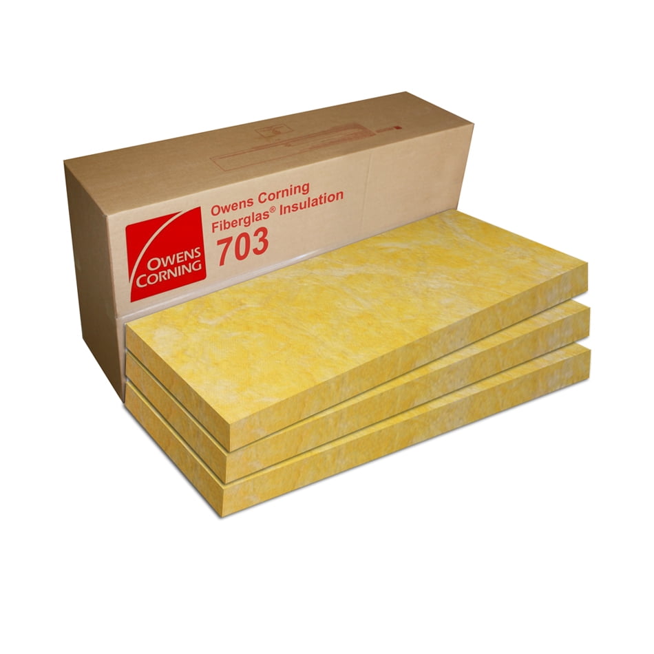 OWENS CORNING 703 Rigid Fiberglass 4'x2' panels 4" Thick 3pk
