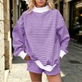thumbnail image 6 of Ihhxva Women's Knit Tops Oversized Striped Sweater Soft Winter Pullover Relaxed Mock Neck Top Chunky Casual Long Sleeve Cozy Tunic Blouse for Holiday S-5XL, 6 of 8