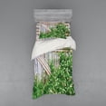 thumbnail image 1 of Ambesonne Rural Bedding Set 3 Pcs, Summer Themed Backyard Image, Twin, Pale Brown and Green, 1 of 3