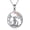 Crescent Fox, variant on S925 Sterling Silver Horse/Unicorn/Dragon/Wolf/Fox Necklace Heart Pendant Jewelry Gift for Women