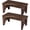 Black (2 Pack), variant on Toilet Stool Squat Adult, Wood Poop Stool for Bathroom Adults, 7 Inch Height