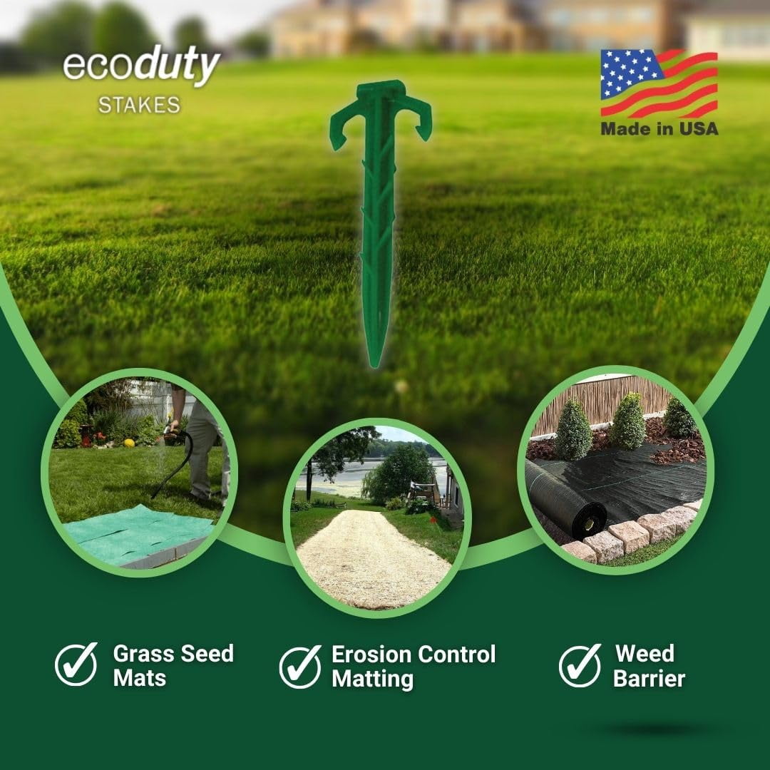 100-Count Biodegradable Landscape Stakes - 4" Eco-Friendly Sod Staples For Weed Fabric & Netting
