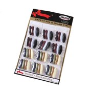 48-Pack Muslim Hijab Pins Color Black and White Safety Pins Plastic Scarf Clip