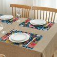 thumbnail image 3 of Pioneer Flower Floral Print Pattern Summer Placemats Table Placemats Set Of 4-Linen Kitchen Washable Placemats Table Mats 12x18 Inch Non-Slip Heat Resistant, 3 of 6