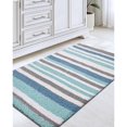 thumbnail image 6 of GVN Floor Rug,Indoor Door Mat,Striped Bathroom Rugs, Extra Soft and Absorbent Microfiber Bath Rugs, Machine Wash Non-Slip Bath Mat,Blue,44*76, 6 of 10