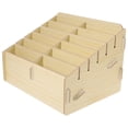 thumbnail image 1 of Shisuyan Game Cards Storage Box Portable Multi-grid Cards Sorter Wooden Card Case, 1 of 9