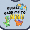 thumbnail image 4 of Inktastic Please Pass Me to Mimi with Dinosaurs Boys or Girls Baby Bib, 4 of 4