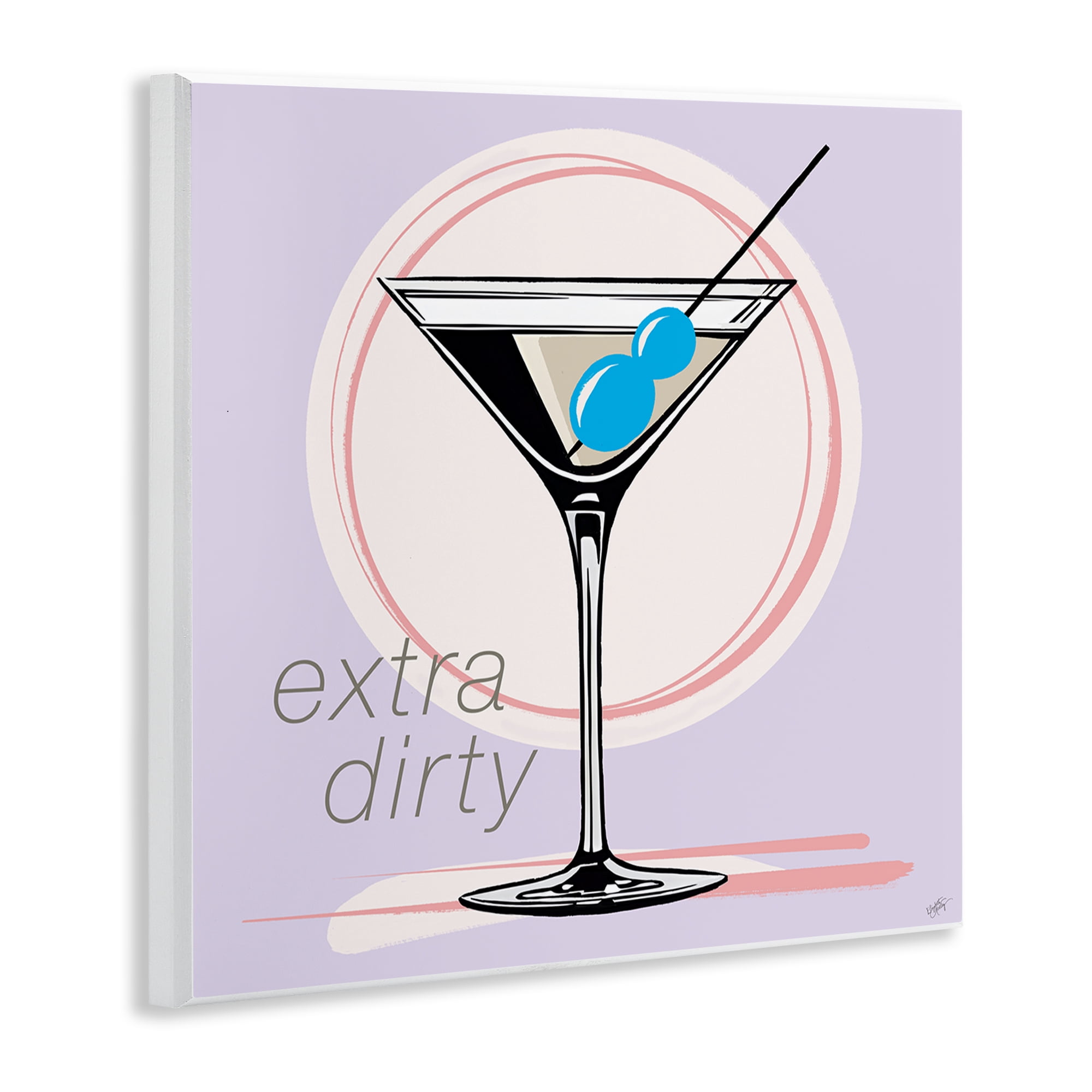 Stupell Industries Extra Dirty Martini Food & Beverage Painting Unframed Art Print Wall Art, 12 x 12