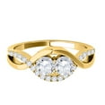thumbnail image 2 of Mauli Jewels Engagement Rings for Women 3/4 Carat Two-Stone Diamond Wedding Ring 4 Prong-Setting14K Yellow Gold, 2 of 6