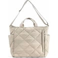 thumbnail image 1 of Tote Bag For Women Puffer Hobo Handbag Lightweight Quilted Padding Shoulder Bag Nylon Padded Crossbody Bag, 1 of 4