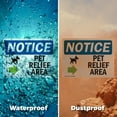 thumbnail image 6 of (2 Pack) Pet Relief Area [Right Arrow] OSHA Notice Sign 24 Inch X 18 Inch Indoor / Outdoor Rust-Free Aluminum Metal Signs for Workplace, Workshop, and Construction Site, Made in the USA, 6 of 8