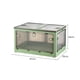 thumbnail image 4 of Caja de almacenamiento mayimx plegable con tapa y ruedas organizador de armario apilable transparente Verde, 4 of 9