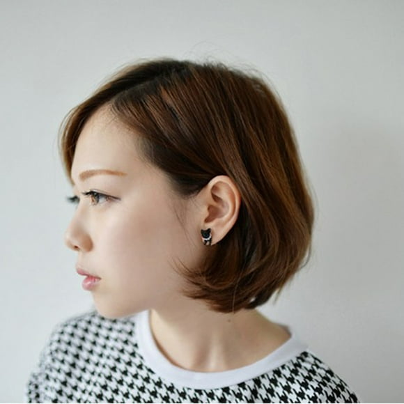 MKLEKYYGold Hoop Earrings Three- Small Animal Cat Pierced Earrings