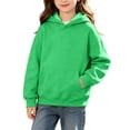 thumbnail image 6 of Bixock Toddler Girls Hoodies,Girls Long Sleeve Tops,Kids Crewneck Pullover Hooded Solid Color Thin Sweatshirt With Drawstring Windproof Soft Warm Everyday Wear Girls Clothings, 6 of 6