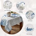 thumbnail image 5 of Navy Blue Coastal Table Cloth Waterproof Tablecloths, Summer Beach Coral Shell Ocean Tablecloth Dining Table Cover for Kitchen Party Tabletop Outdoor, Rectangle Tablecloth 60x84 Inch, 5 of 9