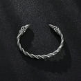 thumbnail image 2 of K-KED 8 Inch Mens Stainless Steel Norse Viking Raven Bangle Bracelet Arm Ring, 2 of 5