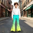 thumbnail image 5 of Girls Bell Bottom Pants High Waist Baggy Girls Wide Leg Pants Girls Back to School Clothes Gradient School Pants for Girls Size 5-16 Years, 5 of 6