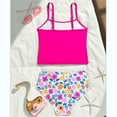 thumbnail image 5 of Piomll Swimsuit for Girls 2 Pcs Bikini With Ruffle Trim Floral Print Tankini Teen Youth Bathing Suit, 5 of 7