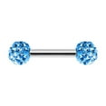 thumbnail image 2 of Pair of Nipple Ring Body Jewelry Barbells Round Ferido Ball 16G Barbell, 2 of 4