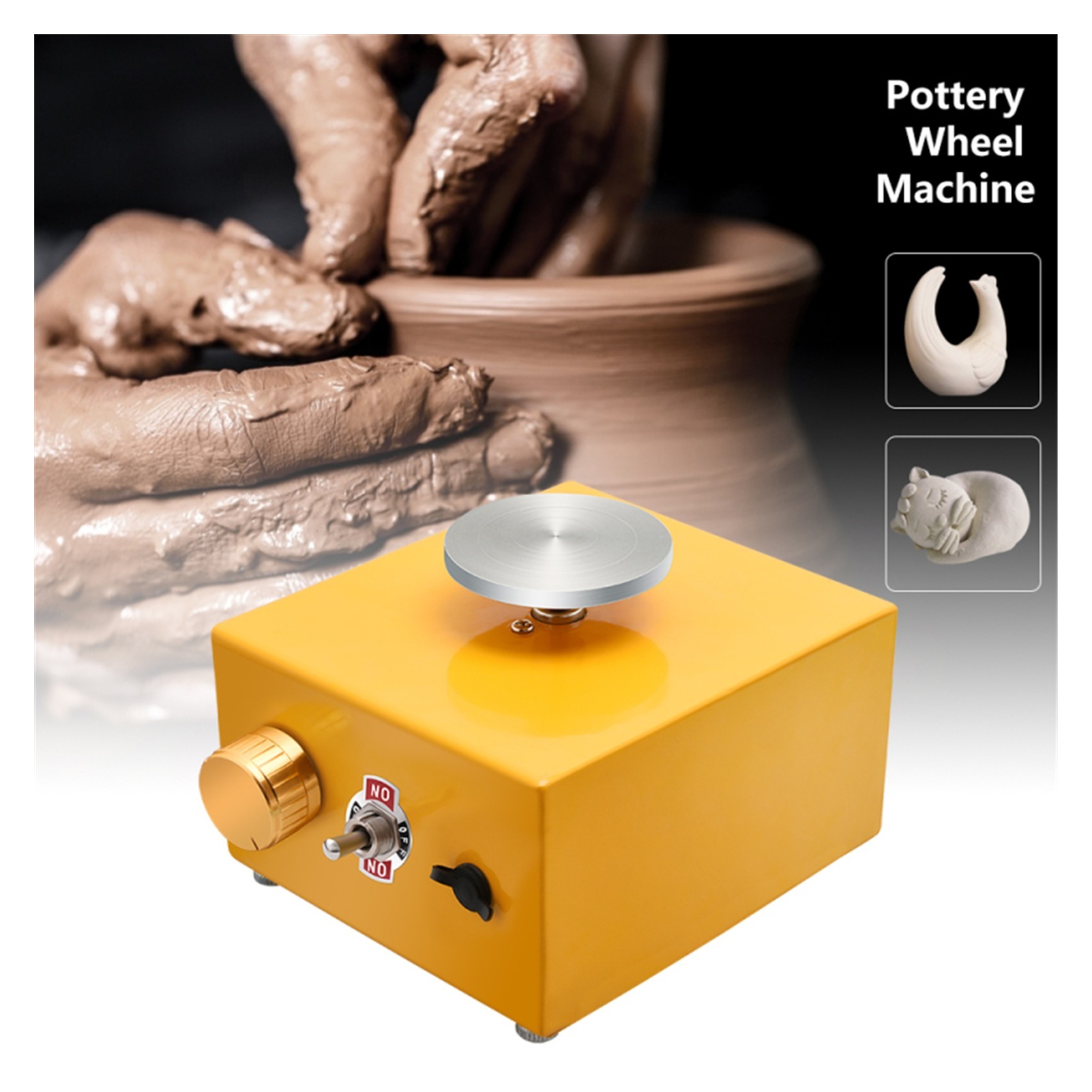 Mini Turntable Gold Ceramic Wheel Electric Ceramic Turbine Clay Tools Do - You Use Trays For Ceramic Working Drops ,Wide Ranging Usage