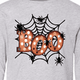 thumbnail image 4 of Inktastic Halloween Boo with Spiders in Web Long Sleeve Youth T-Shirt, 4 of 5