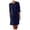 A-Blue634, variant on Half Button Placket Midi Dress for Women Roll Tab Sleeve Casual Shift Dress