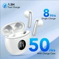 thumbnail image 2 of Wireless Earbuds Bluetooth Headphone 5.4, 65Hrs Playtime with LED Charging Case, 4 ENC Noise Cancelling Mic, Deep Bass Ear Buds with Earhook, IPX7 Waterproof Headphones for Sport Gray, 2 of 5