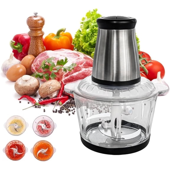 Powerful 450W Copper Motor Food Processor, 5L Bowl Meat & Veggie Chopper