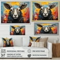 thumbnail image 4 of Designart "Colorful Abstract Sheep composition II" Animals Floater Framed Canvas Wall Art, 4 of 7