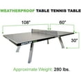 thumbnail image 4 of Kettler USA Table Tennis Table Net and Post Set Eden Tournament Grade Outdoor Table Tennis Table, 4 of 6