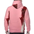 thumbnail image 7 of Pofeuu Puppy Peeking Through Pink Print Mens Casual Hooded Collar Drawstring Hoodies Pullover Sweatshirts Casual Long Sleeve Shirts-Medium, 7 of 7