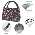 thumbnail image 4 of Yiaed Cute Foxes Print Lunch box lunch bag Portable Insulated Lunch Box for Women Men Cooler Tote Bag with Front Pocket for Work Picnic Travel, 4 of 6