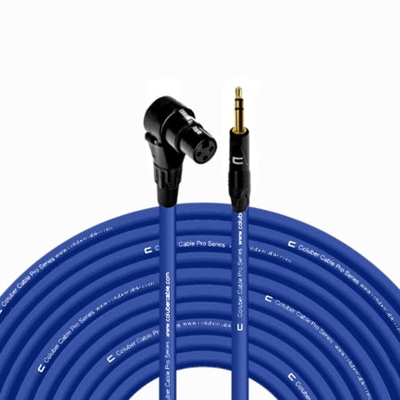 Coluber Cable Right Angle XLR Female to 3.5 TRS Male Pro Microphone Connector