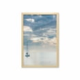 thumbnail image 1 of Nautical Wall Art with Frame, Sailing Yacht in the Morning Time on Tranquil Seascape Cloudy Sky Peaceful Marine Image, Printed Fabric Poster for Bathroom Living Room, 23" x 35", Blue, by Ambesonne, 1 of 2